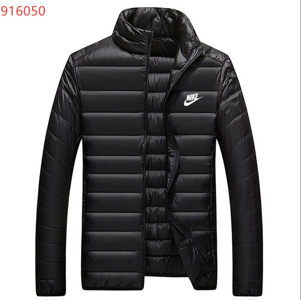 

2019nike winter down coat luxury men's down jacket fur fashionable winter coats warm parka, Black