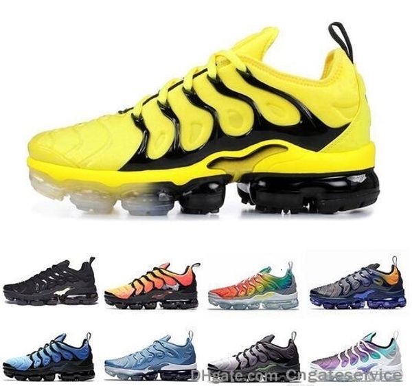 

2019 sunset fades work blue tn plus men running shoes grape bright crimson hyper rainbow mens volt wolf grey tns sports sneakers chaussures