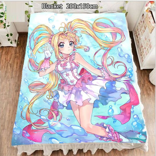 

anime mermaid melody pichi pichi pitch lucia fleece bedsheet blanket cute 200cm