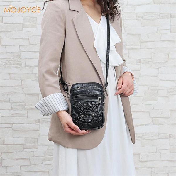 

multi-function leather shoulder bags phone pouch women solid color purse casual for outdoor shopping traveling ornaments