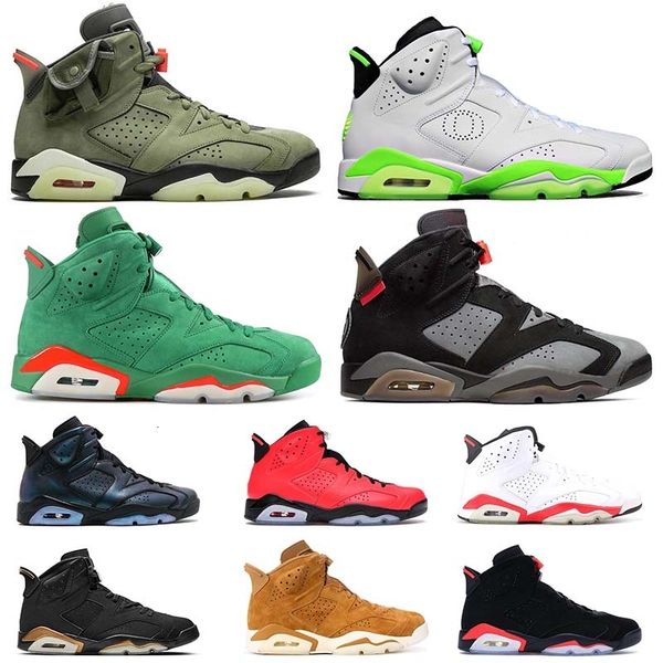 

hight quality 6 basketball shoes travis scott oregon 6s jumpman vi gatorade psg mens black infrared sport blue designer trainers size7-13