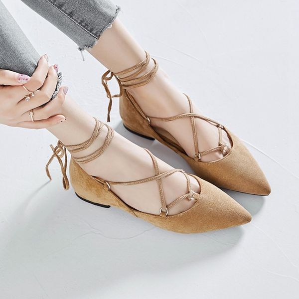 

big size 11 12 ladies high heels women shoes woman pumps a woman with pointed, shallow suede laces and single shoes, Black