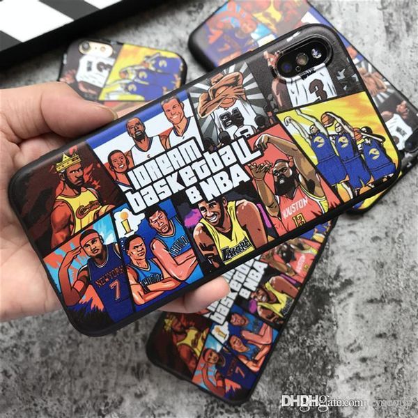 

basketball cartoon james soft tpu matte case for iphone 11 pro max 6 6s 7 8 plus 5s se x xr xs max xsmax sports phone cover