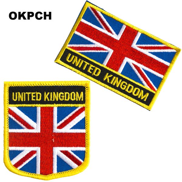 Ücretsiz Kargo Birleşik Krallık Bayrağı Nakış Demir on Patch Set başına 2 adet PT0210-2