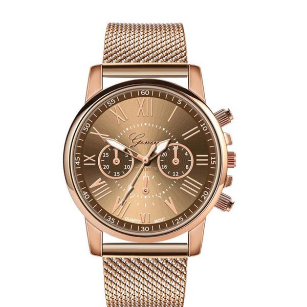 

luxury quartz sport stainless steel dial leather band wrist dress watch women gold montre femme 2019 f1, Slivery;brown