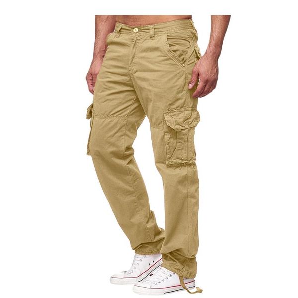 

men vintage cargo pants 2019 mens pockets pants male korean fashion sweatpants winter overalls #4, Black