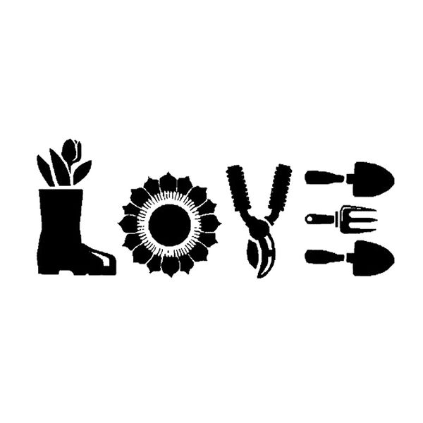 

16*6.2cm garden flower love decor decals funny car window bumper novelty jdm drift vinyl decal sticker