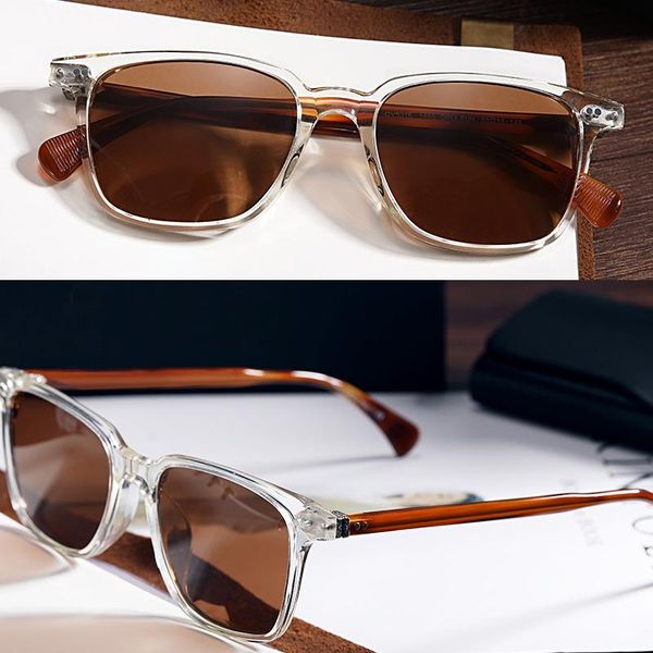 

ov5316 vintage polarized sunglasses driving eyeglass men and women retro clear square anti-uv400 sun glasses holder with case cppqz