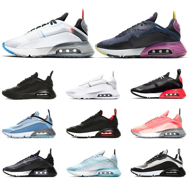 

2020 2090 men women blue running shoes bred triple black white pink oreo 2090s mens trainers designer sports sneakers 36-45, White;red