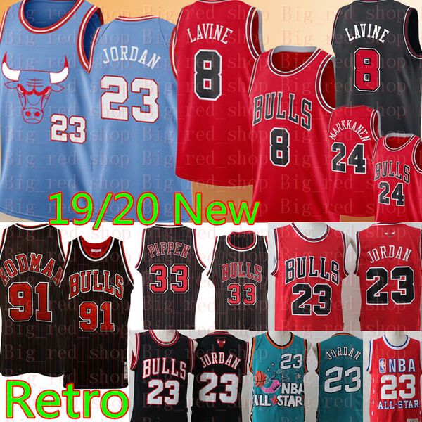 

ncaa aj 23 michael zach 8 lavine lauri 24 markkanen jersey retro dennis 91 rodman scottie 33 pippen basketball jerseys, Black;red