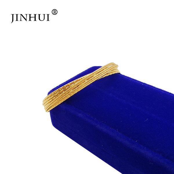 

jin hui 1pieces of gold color copper bracelets for women dubai bride wedding jewelry bracelet middle east african wedding gifts, Black