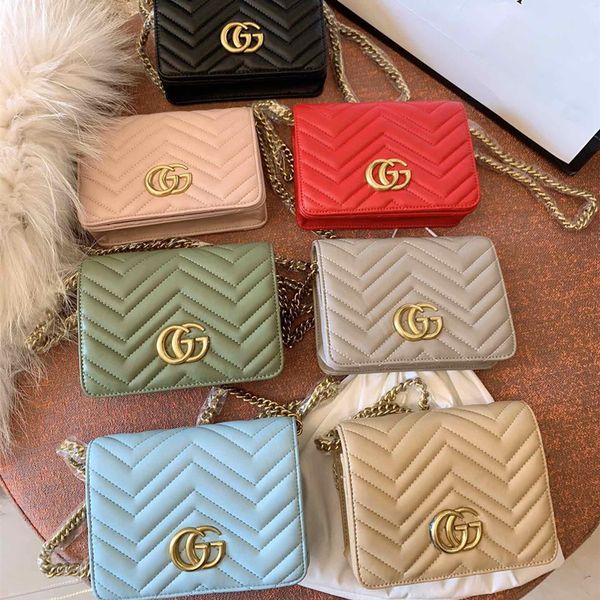 

High quality designer handbag wallets Women's Multicolor Chain Shoulder Bags Cross Body Bags Evening Bags Wallet free shipping