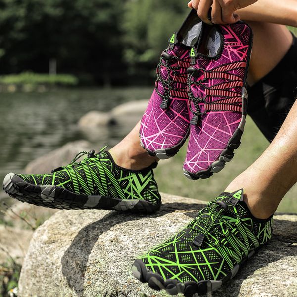 

sneakers water beach sandals quick-drying shoes couple shoes zapatos de mujer for beach men slipper, Black