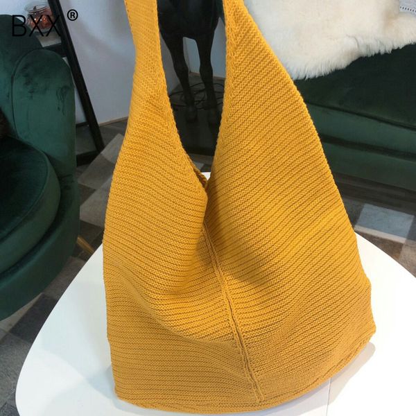 

bxx] 2020 осень женщины одноместный сумки на ремне все матча вязание шерсти сумки большой емкости хозяйственная сумка hi142