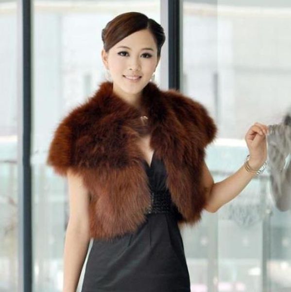 

new 2019 winter women's faux fur coat artificial fur vest furry vests femme jackets plus size fluffy fake gilet z140, Black
