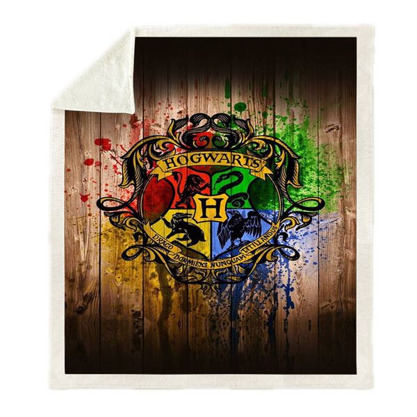 

hogwarts gryffindor 3d print sherpa blanket velvet plush bedspread couch quilt cover microfiber warm throw blanket drop shipping