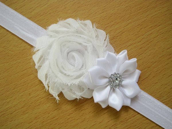 

10pc baby headband infant hair band newborn headwear headwrap toddlers ribbon kids flower pearl turban hair accessories children, Slivery;white
