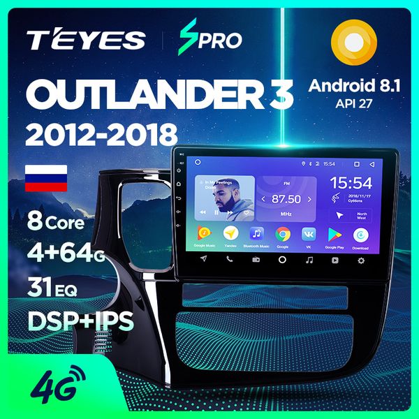 

teyes spro android автомобильный dvd мультимедийный проигрыватель gps для mitsubishi outlander xl 3 автомобильный dvd навигация радио видео