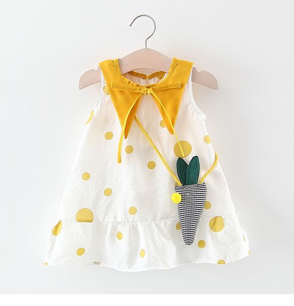 

kids Girl clothes Dress Summer Sleeveless carrot with Polka dots Design Lolita Dress Princess Girl Clothing Dress