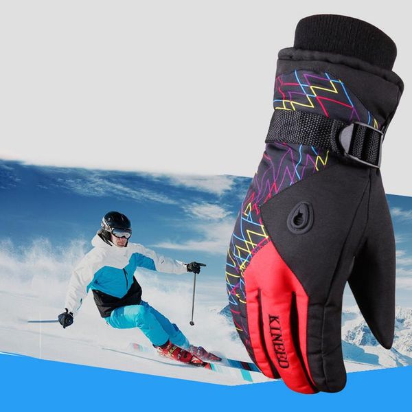 

warm ski finger gloves female and male couples type cold - proof and non - slip for autumn winter