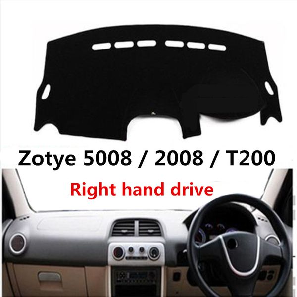 

taijs right hand drive car dashboard mat cover for zotye 5008 2008 t200 polyester fiber auto dashboard pad rug for zotye