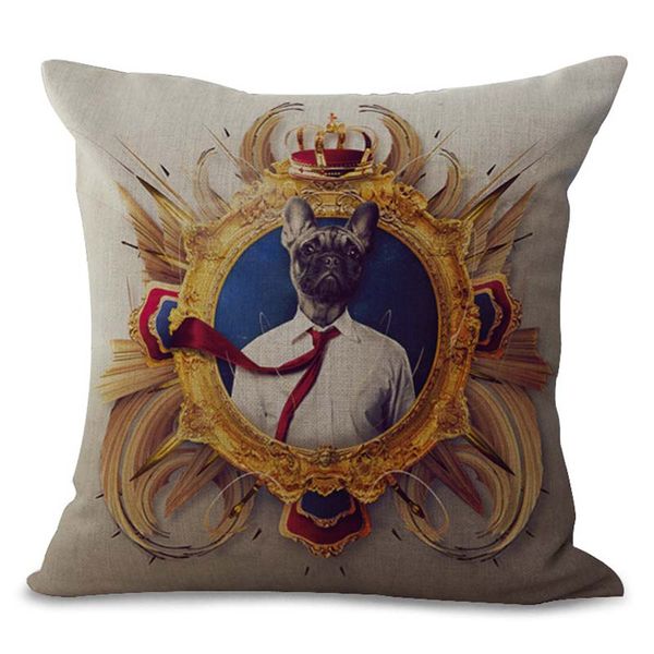 

cute dog boxing pillow case cushion cover linen cotton throw square pillowcase cover drop ship 300832 r5345