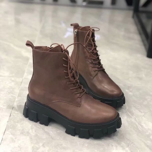 

2019 autumn and winter new british wind handsome fashion wild thick-soled motorcycle boots side zipper boots factory direct size 5-10