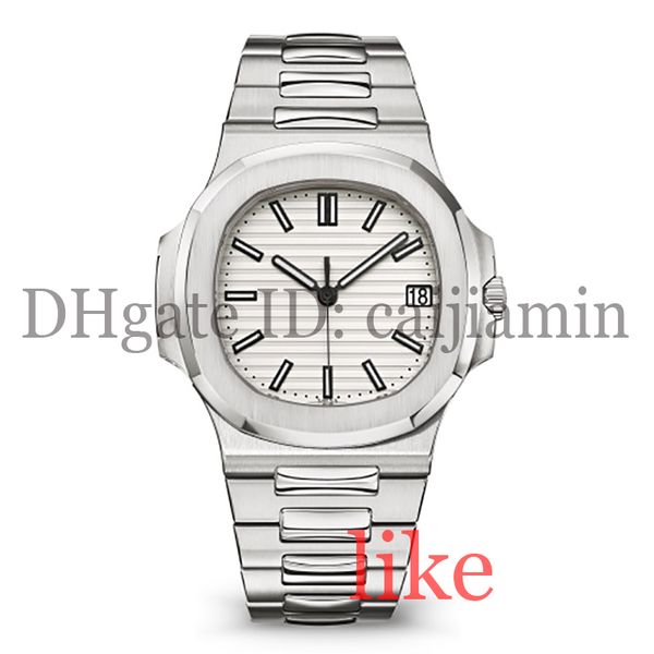 

designer watches mens automatic luxury watch 5711 silver strap super luminous stainless mens mechanical montre de luxe wristwatch waterproof, Slivery;brown