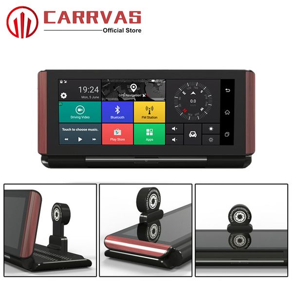 

carrvas android gps navigator car dvr navigation 6.86 inch 1280*480 hd gps camera 16grom with wifi bluetooth g-sensor player