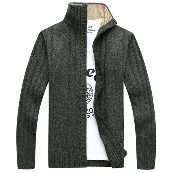 

2019 fashion brand clothing outwear knitting sweter hombre sweater men autumn winter wool thick male cardigan -3xl, White;black