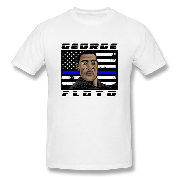 

men's t-shirts george floyd basic short sleeve t-shirt european size, White;black