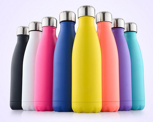 

кола формы бутылки воды вакуумной изоляцией путешествия бутылки воды с двойными стенками из нержавеющей стали кокса формы открытый бутылки в