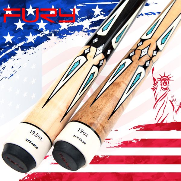 

fury pool cue with case 11.75mm/13mm tiger everest tip smooth wrap professional decal technologia stick kit