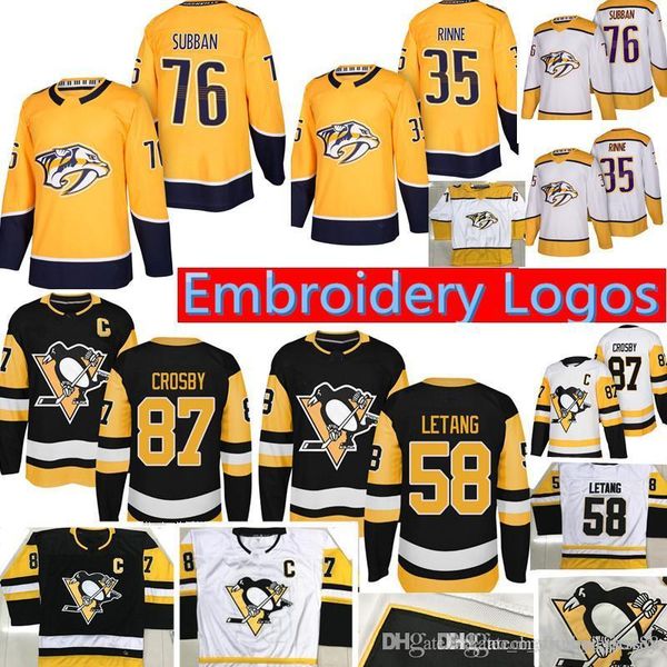 

Top 76 P.K. Subban 35 Pekka Rinne Nashville Predators Jersey Men's 87 Sidney Crosby Hockey Jerseys Cheap wholesale
