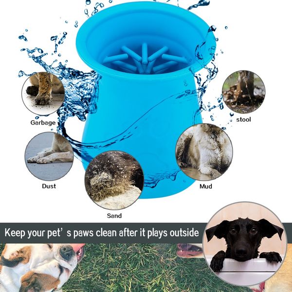 

dog paw cleaner cup pet foot washer dog cleaning brush claws massage grooming home silicone pet paw cleaner cup