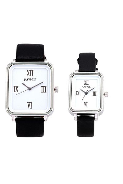

navigli dual clock 0 set 743308, Slivery;brown