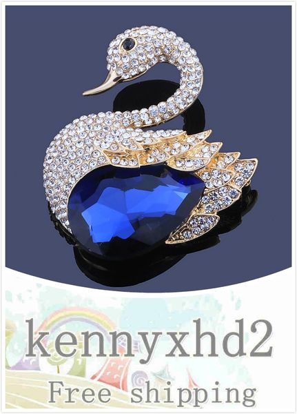 

ужин украшения 2020 леди элегантный большой кристалл стекла полный алмазов swan брошь женские brocade и шелковый шарф, Gray