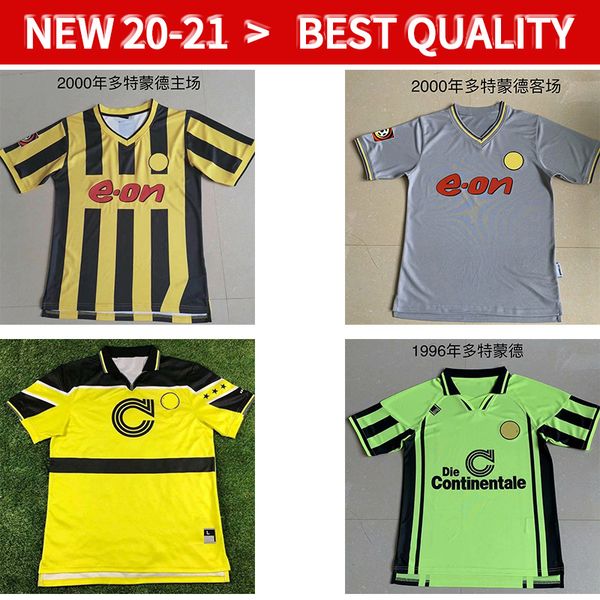 

cup final 1996 1997 retro bvb borussia dortmund soccer jersey home green 96 97 classic vintage football shirt mÃ¶ller herrlich chapuisat, Black;yellow