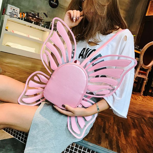 

Linda Mochila Fashion Butterfly Transparent Lady Backpack Bags For Women Bag Wing Back Pack Designer Mujer Sac Main Femme