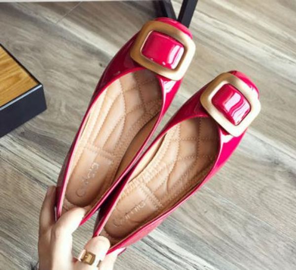 

2019 women's shoes in spring and autumn with new style flat bottom square head shallow mouth @99, Black