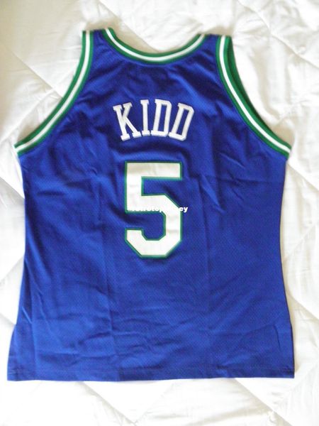 

mitchell ness m&n #5 kidd sewn jersey mens vest size xs-6xl stitched basketball jerseys ncaa, Black;blue