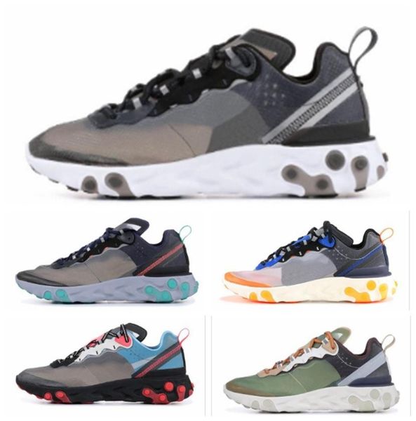 

Epic React Element 87 Undercover 2019 Мужчины кроссовки Undercover Зеленая полоса Черная женская дизай