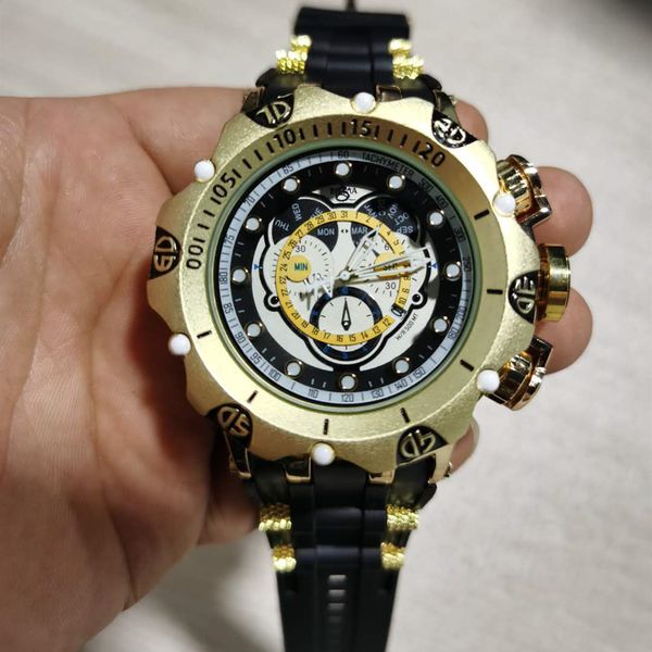 

dropshipping 2020 the new style swiss invicta logo rotating dial outdoor sports men watches silicone luxury quartz watches, Slivery;brown