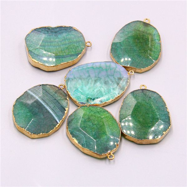 

green agates druzy pendant women's handmade healing stone made quartz druzy pendant natural stone jewelry druzy wholesale diy, Silver