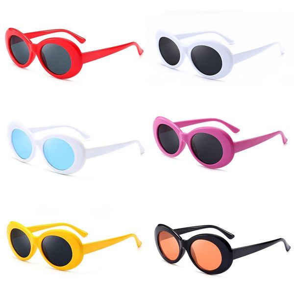 

fashion round hiphop sunglasee mens womens vassl sunglass black dark 50mm uv400 glass lenses 7 color for choose with box #14579, White;black