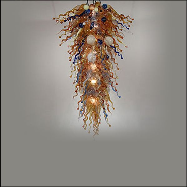 

modern art deco hand blown murano glass chandeliers customized colored handmade blown glass pendant lights for foyer decor