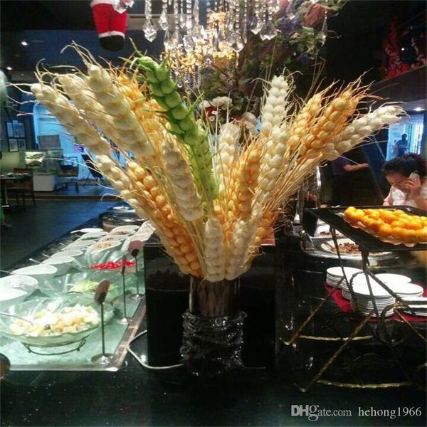 

simulation silk flower artificial high branch ear of wheat garden plastic spring dry flowers ground home furnishing decoration 2 6ys ff