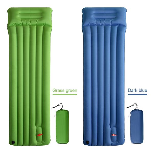 

inflatable camping pad outdoor quick inflating sleeping pad hiking camping backpacking picnic beach mat ground sand mattress