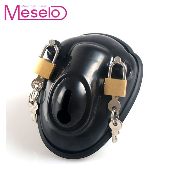 Maschio Cock Penis Cages Ring Gioco per adulti 2 Locks Chastity Device Penis Cages giocattoli bdsm Uomini Cock Lock Cintura di castità Sex Toy MX191228