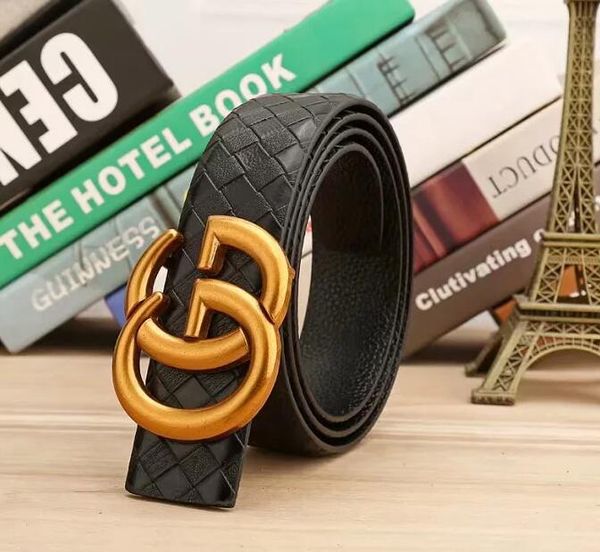 

2020 belt man genuine leather leisure time smooth buckle cowhide belt wide waist belt waistband fashion accessories sale, Black;brown